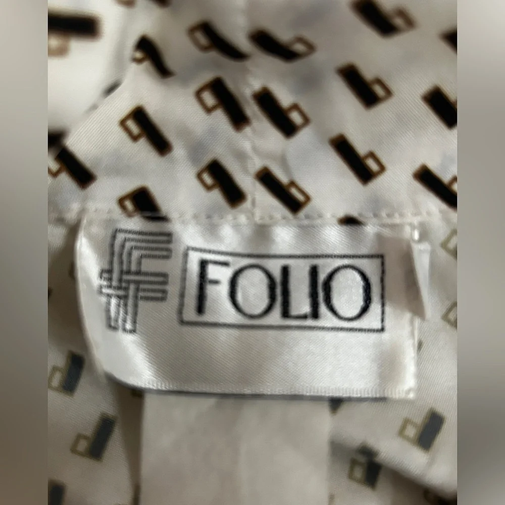 Folio Elegant Silk White Patterned Women's Top size 6 - Picture 8 of 8